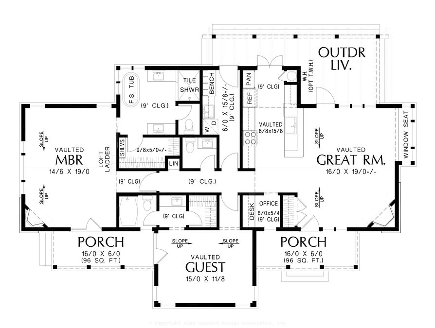 Main Floor Plan image for Mascord Brandybush-Great expansion of Plan 5033-Main Floor Plan