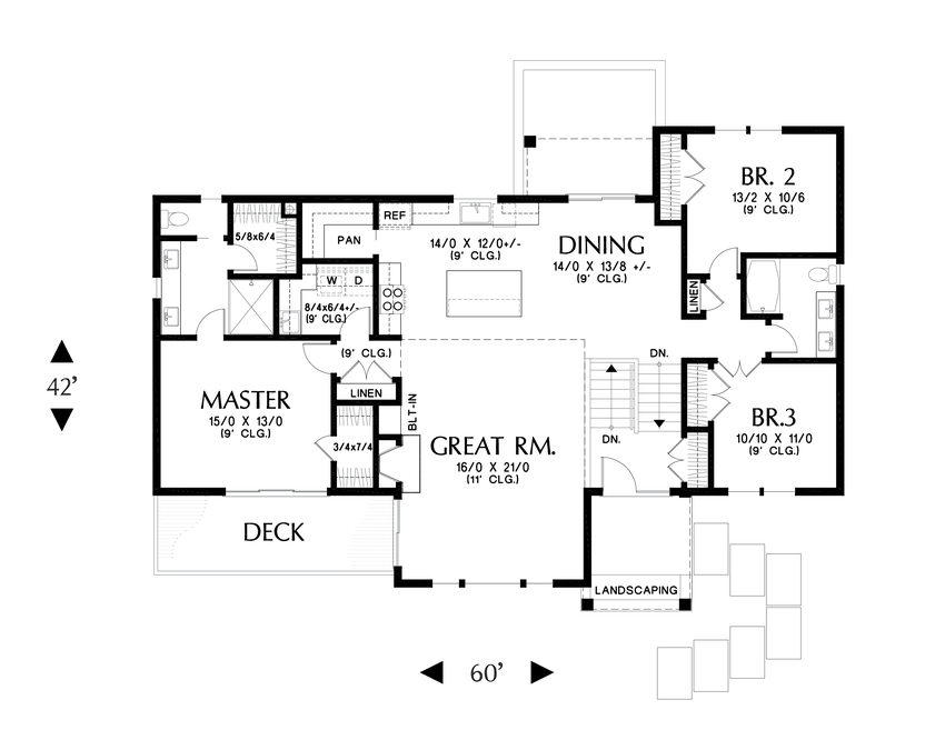 Main Floor Plan image for Mascord Meadow View--Main Floor Plan