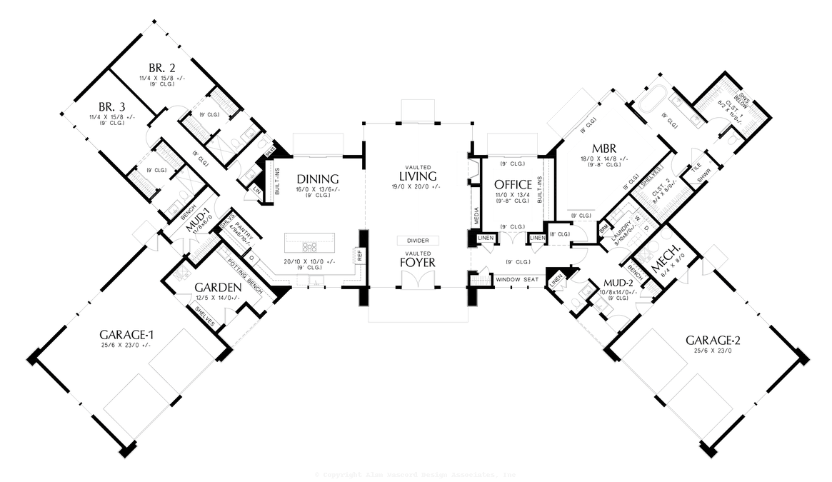 Main Floor Plan image for Mascord Highfield--Main Floor Plan