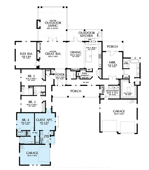 Main Floor Plan image for Mascord Granary--Main Floor Plan
