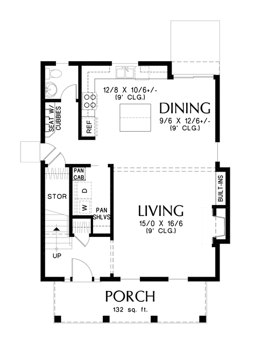 Main Floor Plan image for Mascord Mill Cottage--Main Floor Plan