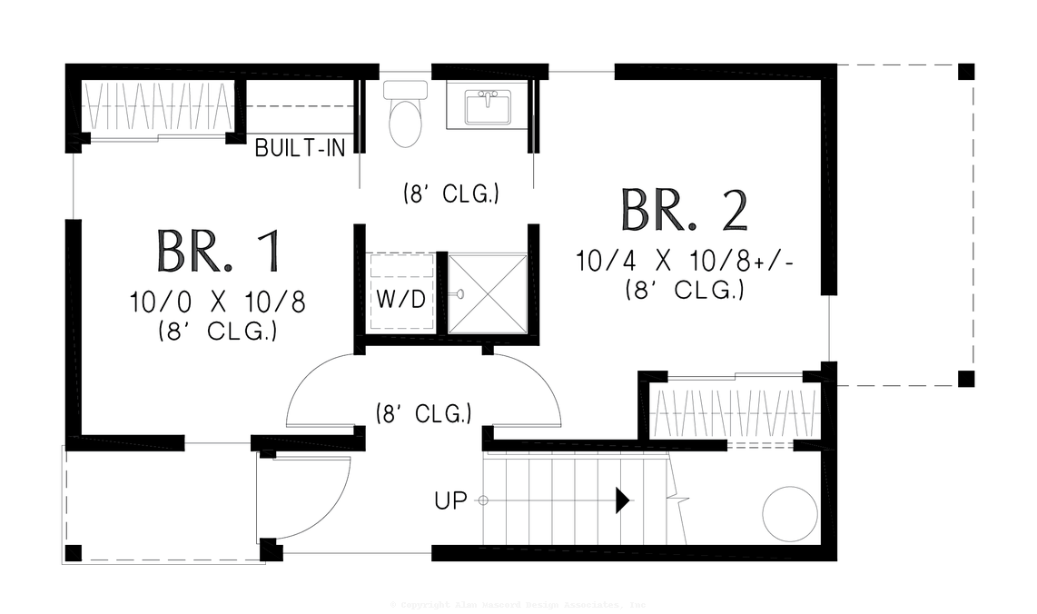 Main Floor Plan image for Mascord Pine Lodge-Detached Guest, In-Law, or Studio Suite for Contemporary Homes-Main Floor Plan