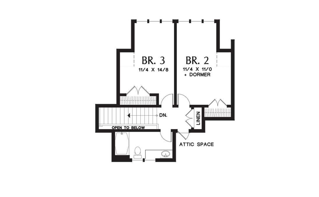 Upper Floor Plan image for Mascord Ferguson-Delightful Open Layout with Great Curb Appeal-Upper Floor Plan