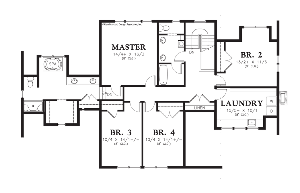 Upper Floor Plan image for Mascord Cannondale-Deceivingly Spacious Cottage-Upper Floor Plan