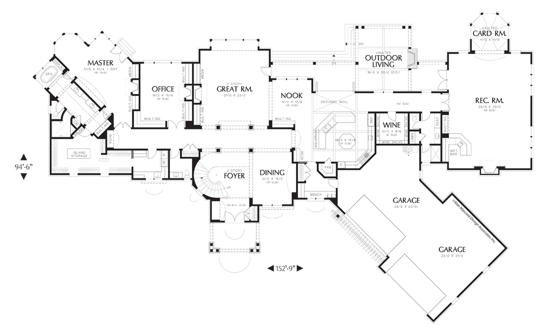 Main Floor Plan image for Mascord Lacombe-Updated French Elegance-Main Floor Plan