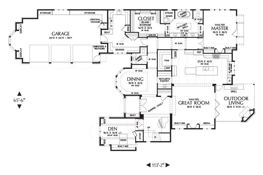 Main Floor Plan image for Mascord Rivendell Manor-Storybook Splendor in the Street of Dreams-Main Floor Plan