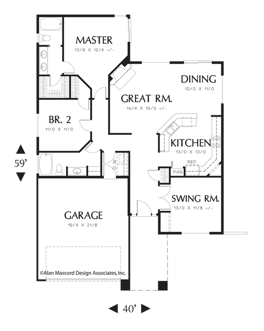 Main Floor Plan image for Mascord Rheingold-Versatile and Functional Plan-Main Floor Plan