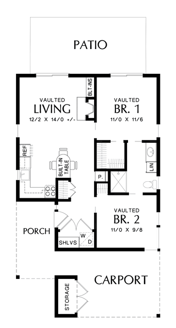 Main Floor Plan image for Mascord Perrydale-Fun in the Sun, Mountains or Secluded Nook-Main Floor Plan