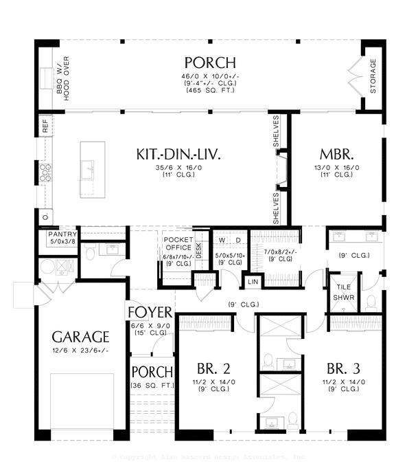 Main Floor Plan image for Mascord Sydney-Wonderful contemporary with extremely livable spaces-Main Floor Plan