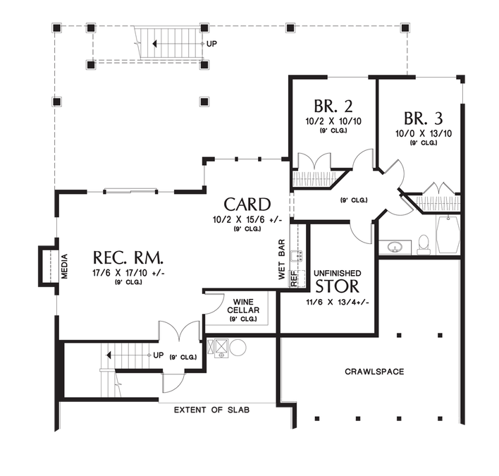 Lower Floor Plan image for Mascord Brandywine-A Home that Lets You Enjoy the Great Outdoors-Lower Floor Plan