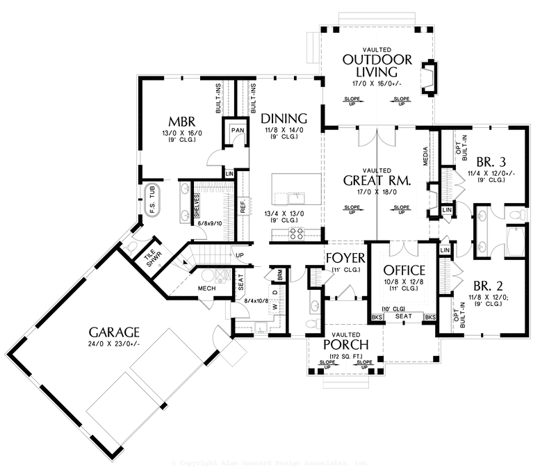 Main Floor Plan image for Mascord Pennyworth-A Popular Layout with the Upgrades You Need-Main Floor Plan