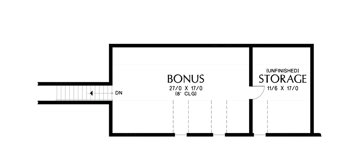 Upper Floor Plan image for Mascord Sutter Creek-Split Bedrooms with Space to Work From Home-Upper Floor Plan