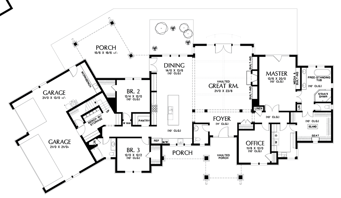 Main Floor Plan image for Mascord Wilson-Smart and Stylish, Perfect for Busy Families-Main Floor Plan