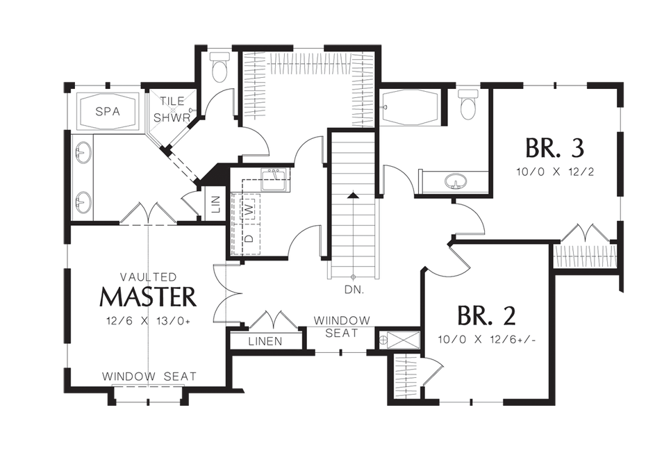 Upper Floor Plan image for Mascord Radcliff-Gorgeous Open Floor Plan Layout-Upper Floor Plan