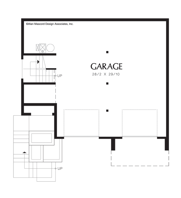 Lower Floor Plan image for Mascord Barton-Flexible Contemporary Plan with Double Sided Fireplace-Lower Floor Plan