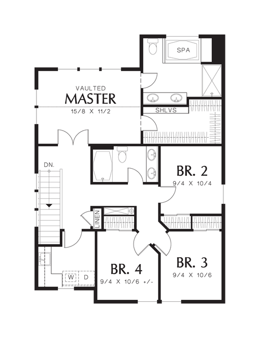 Upper Floor Plan image for Mascord Tyne-The Perfect Blend of Beauty and Efficiency-Upper Floor Plan