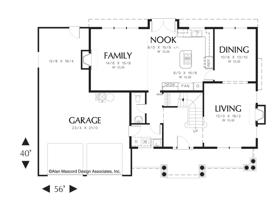 Main Floor Plan image for Mascord Melbourne-Liveable Four Bedroom Country Plan-Main Floor Plan