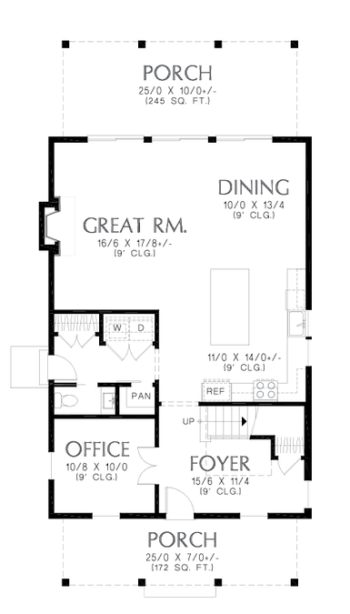 Main Floor Plan image for Mascord Procter--Main Floor Plan