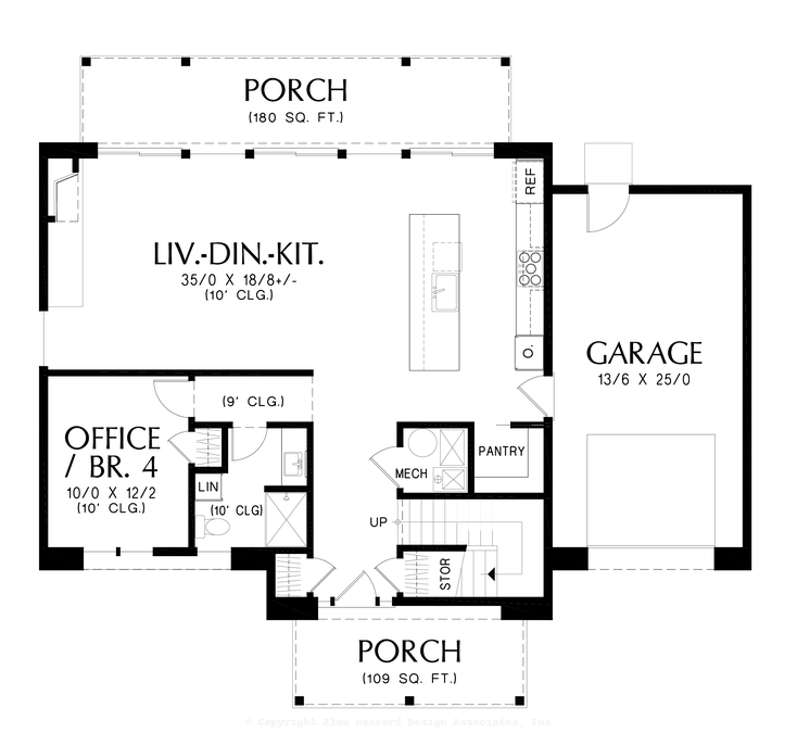 Main Floor Plan image for Mascord Carlsbad--Main Floor Plan