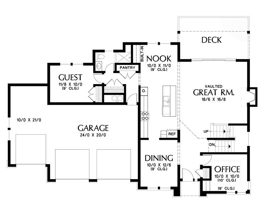 Main Floor Plan image for Mascord Boyega-Some Work and Lots of Play in an Adventurous Home-Main Floor Plan