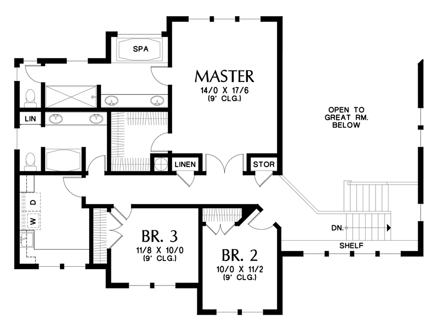 Upper Floor Plan image for Mascord Boyega-Some Work and Lots of Play in an Adventurous Home-Upper Floor Plan