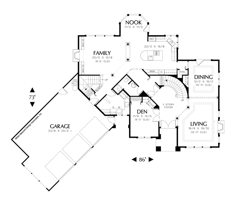 Main Floor Plan image for Mascord Spierling-Organized Floor Plan with Windowed Laundry-Main Floor Plan