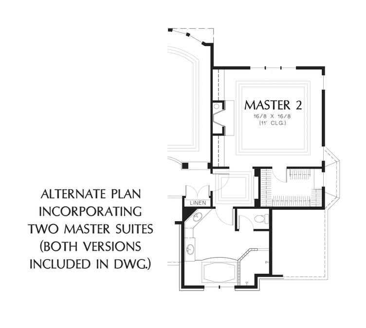 Upper Floor Plan image for Mascord Findlay-Spacious Home with Large Island in Kitchen-Upper Floor Plan
