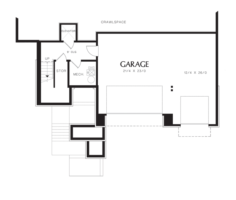 Lower Floor Plan image for Mascord Raymond-Ideal Plan for Capturing Hillside Views-Lower Floor Plan