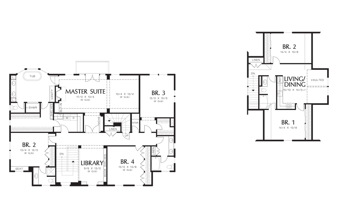 Upper Floor Plan image for Mascord Garnell-Build the Country Estate of Your Dreams-Upper Floor Plan