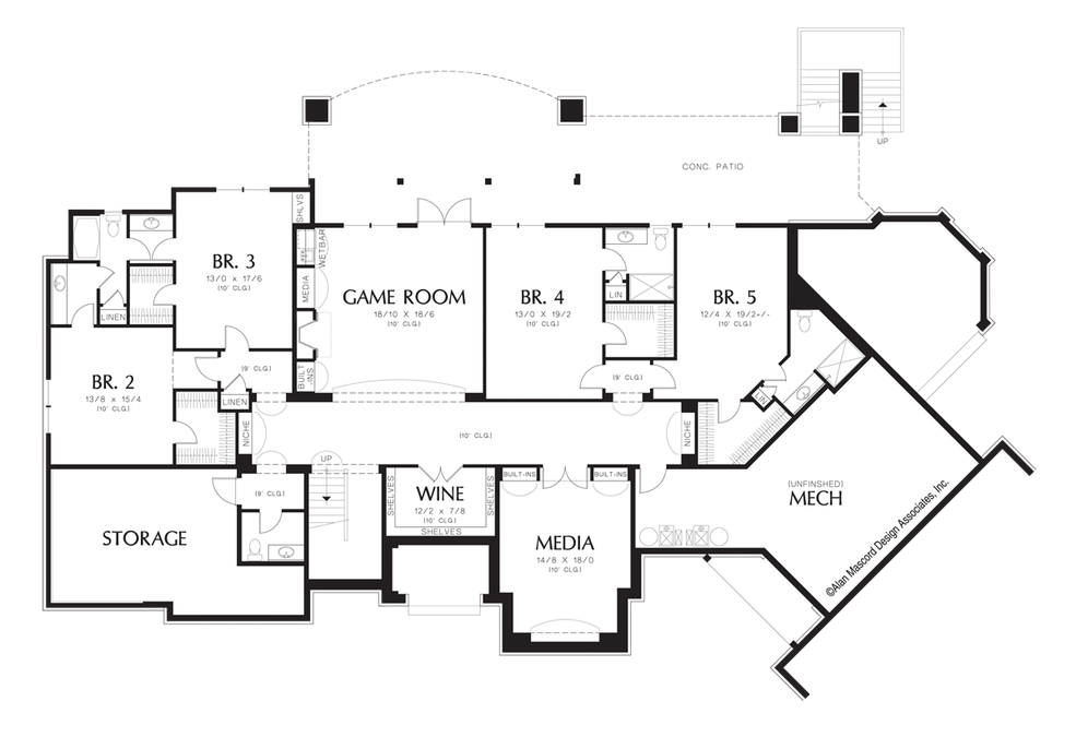 Lower Floor Plan image for Mascord Ackland-Almost 9000 Square Feet of Luxury-Lower Floor Plan