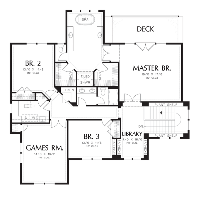Upper Floor Plan image for Mascord Aberle-Elegant Estate Plan with Wonderful Master Suite-Upper Floor Plan