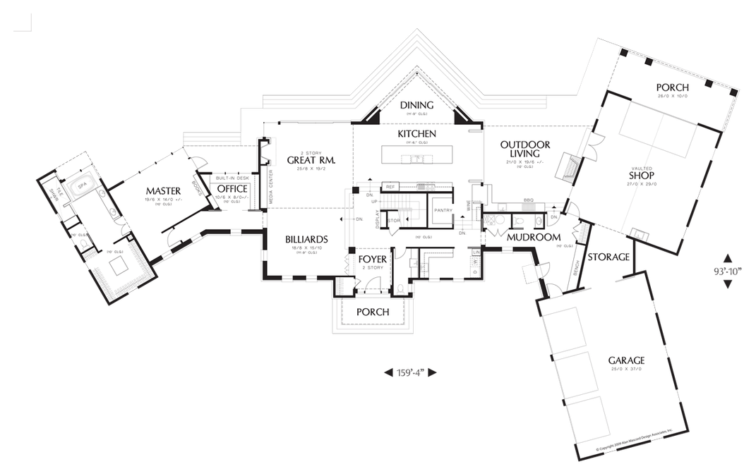 Main Floor Plan image for Mascord Brunswick-This Home Has It All With A View!-Main Floor Plan