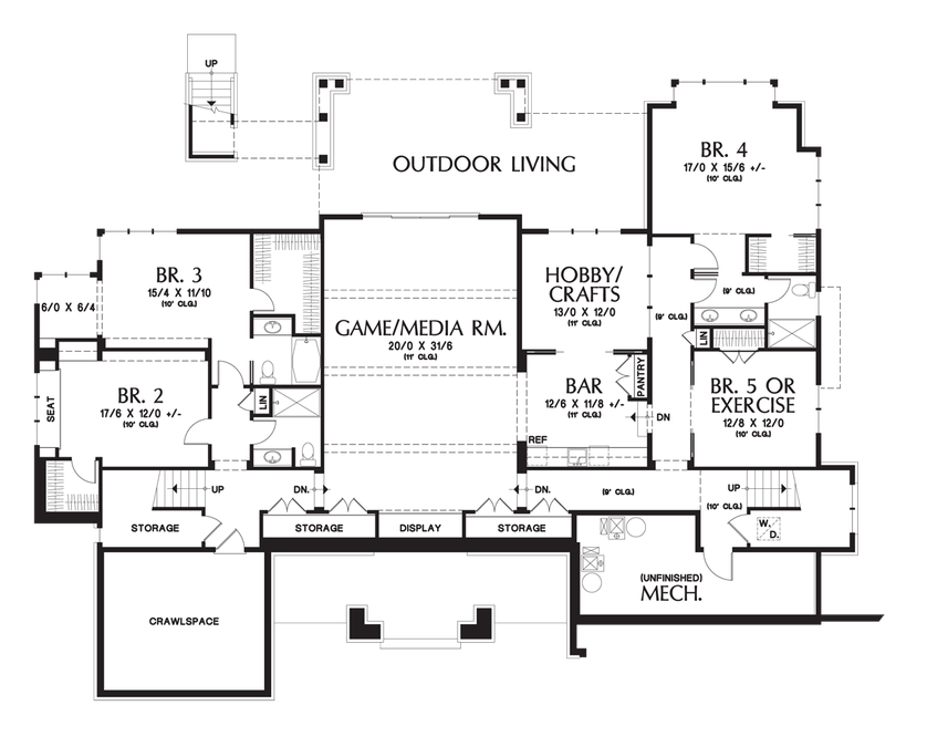 Lower Floor Plan image for Mascord Wickham-Practicality Plus Luxury Equals Perfection-Lower Floor Plan