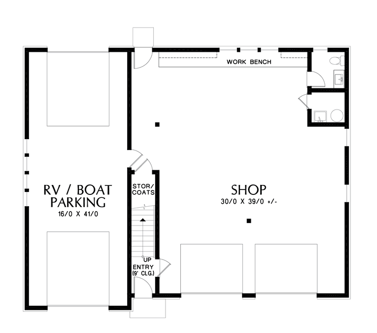 Main Floor Plan image for Mascord Laguna--Main Floor Plan