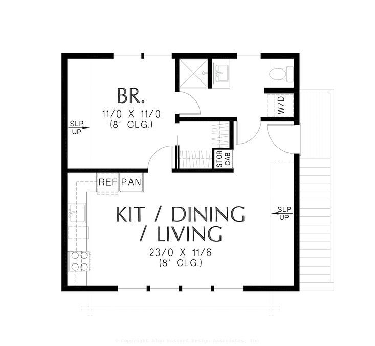 Upper Floor Plan image for Mascord Aintree-Spacious Double Garage with Generous Living Above-Upper Floor Plan