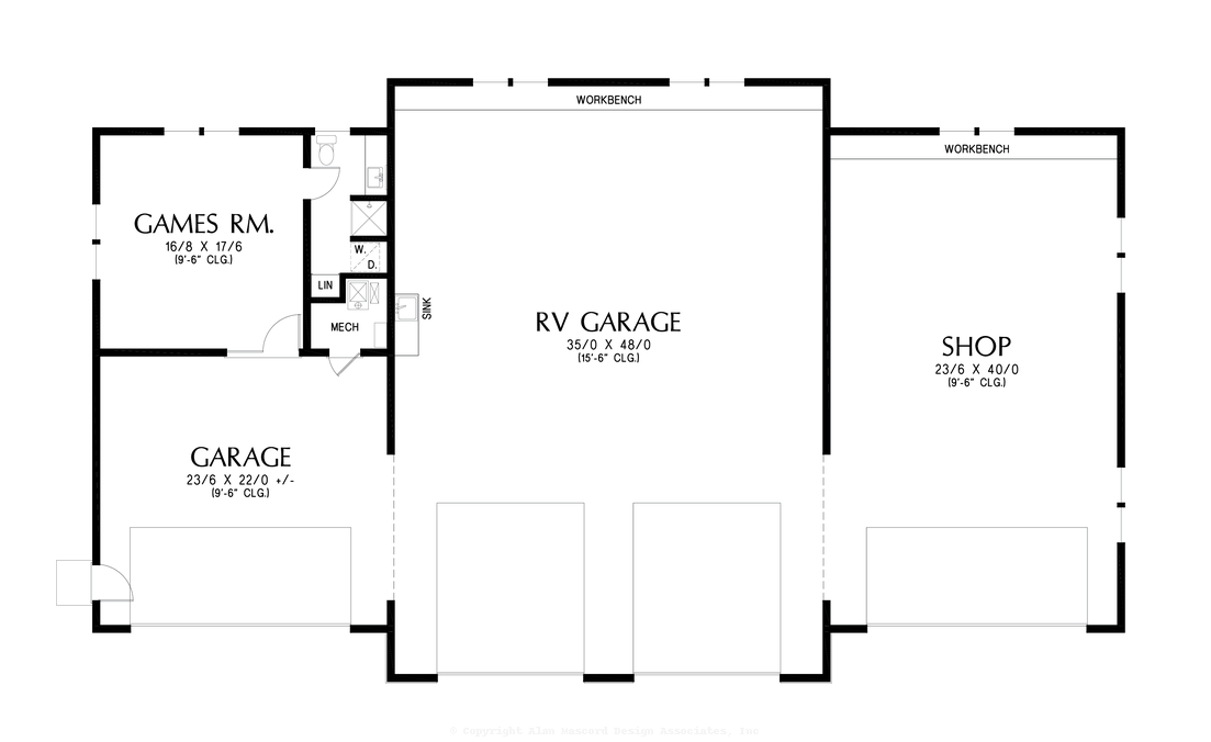 Main Floor Plan image for Mascord Gainesville-Space for Multiple RV's, Hot Rods, Cars and Toys-Main Floor Plan