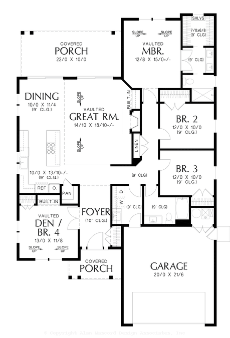 Main Floor Plan image for Mascord Tampa Bay-Great livable layout with room for family, guests and working from home!-Main Floor Plan