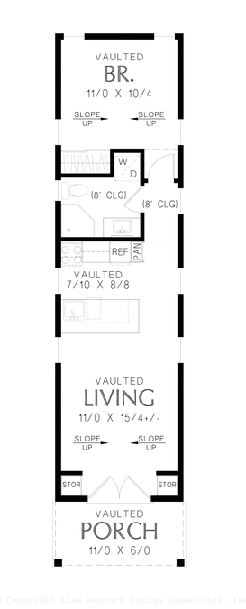 Main Floor Plan image for Mascord Meadow Retreat-InLaws and Extended Families Rejoice-Main Floor Plan