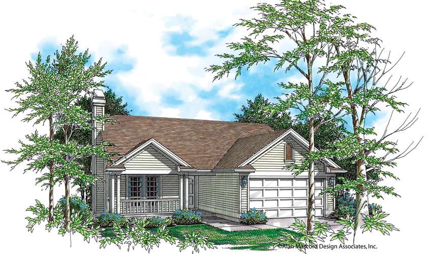 Mascord House Plan B1111A: The Woodbine