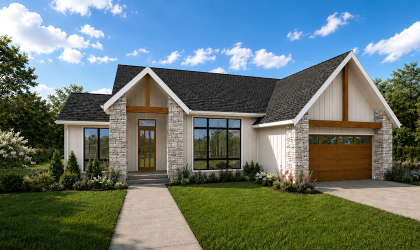 Mascord House Plan 11120: The Juniper Courtyard