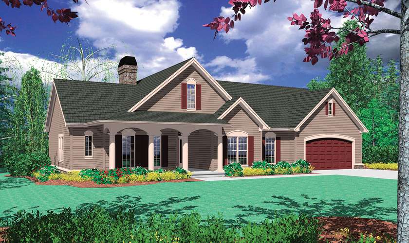 Mascord House Plan B1144B: The Riverton