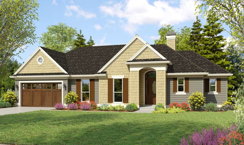 Mascord House Plan 1144EA: The Tumalo