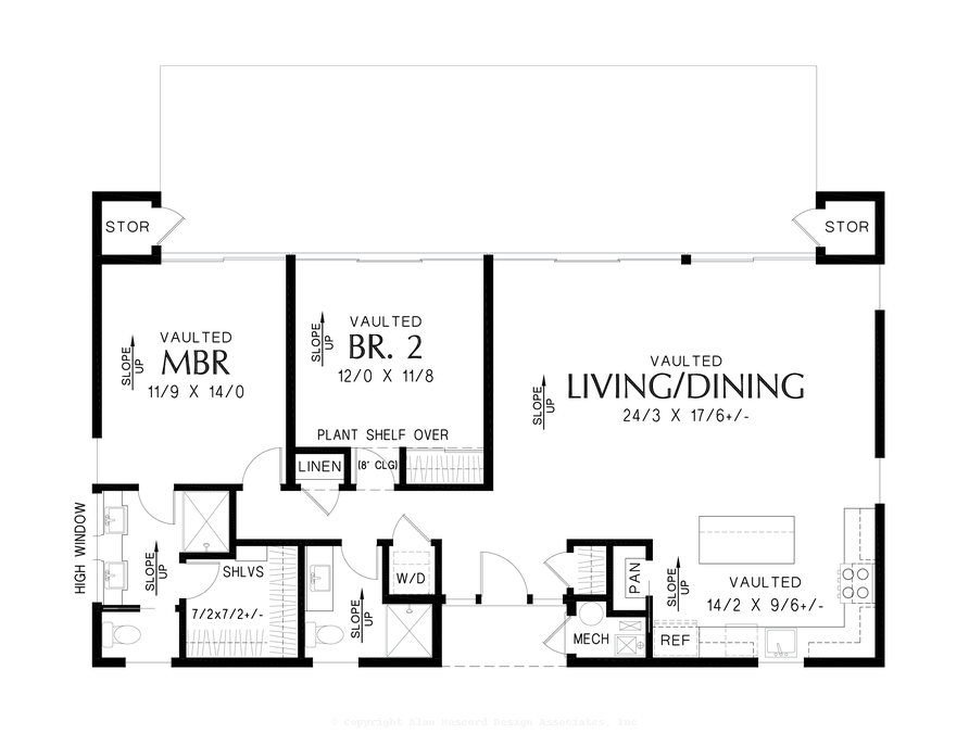 Main Floor Plan image for Mascord Mallard-Simple Construction meets Contemporary Elegance-Main Floor Plan