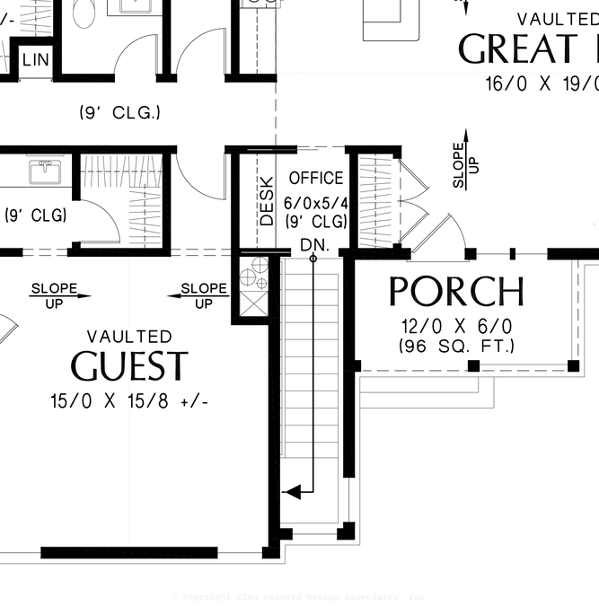 Basement Stair Location image for Mascord Brandybush-Great expansion of Plan 5033-Basement Stair Location