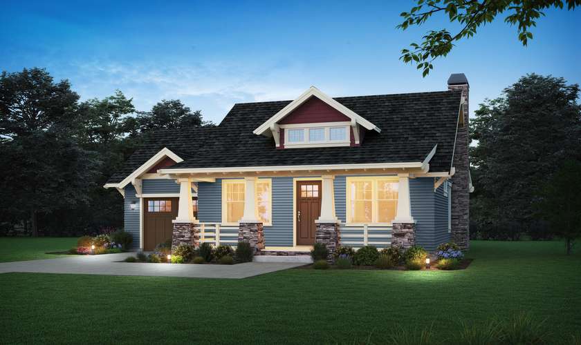 Mascord House Plan 1176C: The Milltown