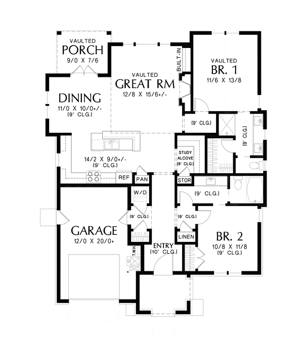 Main Floor Plan image for Mascord Misty Meadows-A Magical Treasure Chest of Amenities-Main Floor Plan