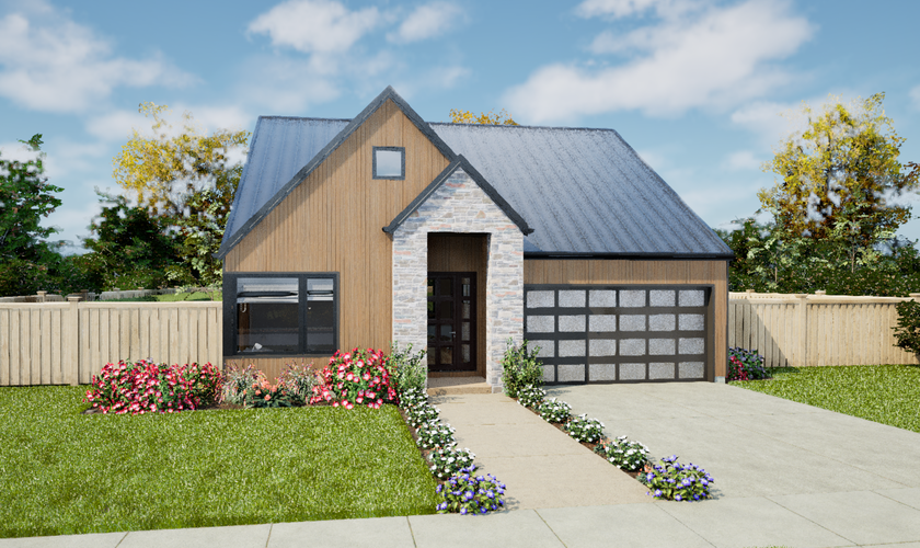 Mascord House Plan 1186C: The Mill End Park