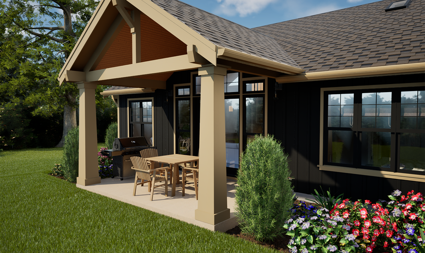 Mascord House Plan 1186D: The Fairfax
