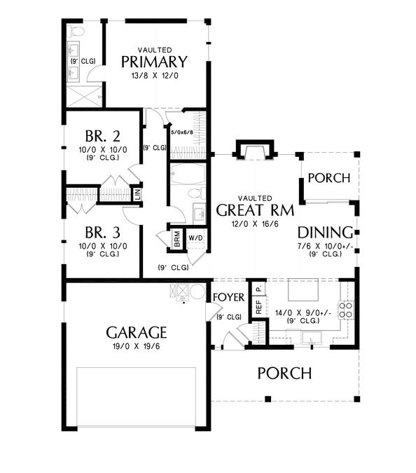 Main Floor Plan image for Mascord High Meadow-Huge Personality with Refined Details-Main Floor Plan