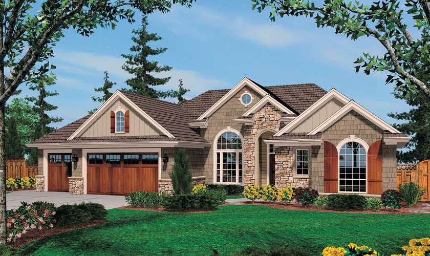 Mascord House Plan 1201GD: The Arlington